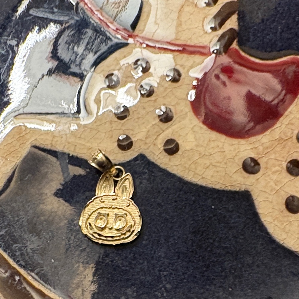 10k gold Labubu Pendant
